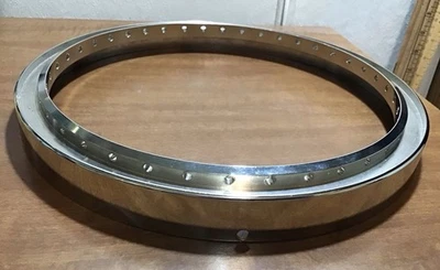 Nickel Plated Brass Archtop Tone Ring Banjo Raised Head Parts Project Luthier - Image 1 of 4