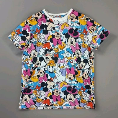 Camisa Disney Cakeworthy Para Mujer XL Estampado Completo Mickey Friends Camiseta Colorida Foto 1 de 4