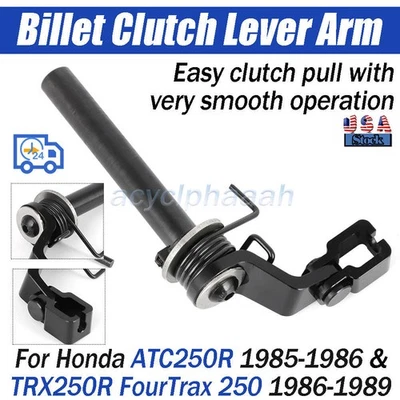 For Honda ATC250R TRX250R Clutch Lever Arm Rod Spring Aluminum -Smooth Operation Foto 1 de 4