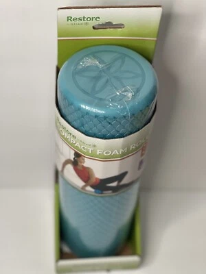 RESTORE COMPACT FOAM ROLLER BY GIAM TURQUOISE TEXTURED RECOVERY ROLLER EXERCISER - Image 1 of 4
