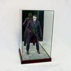 1/4 Scale Comic Figurine Display Case 20" Tall All Glass Cherry Sport Moulding - Picture 1 of 3