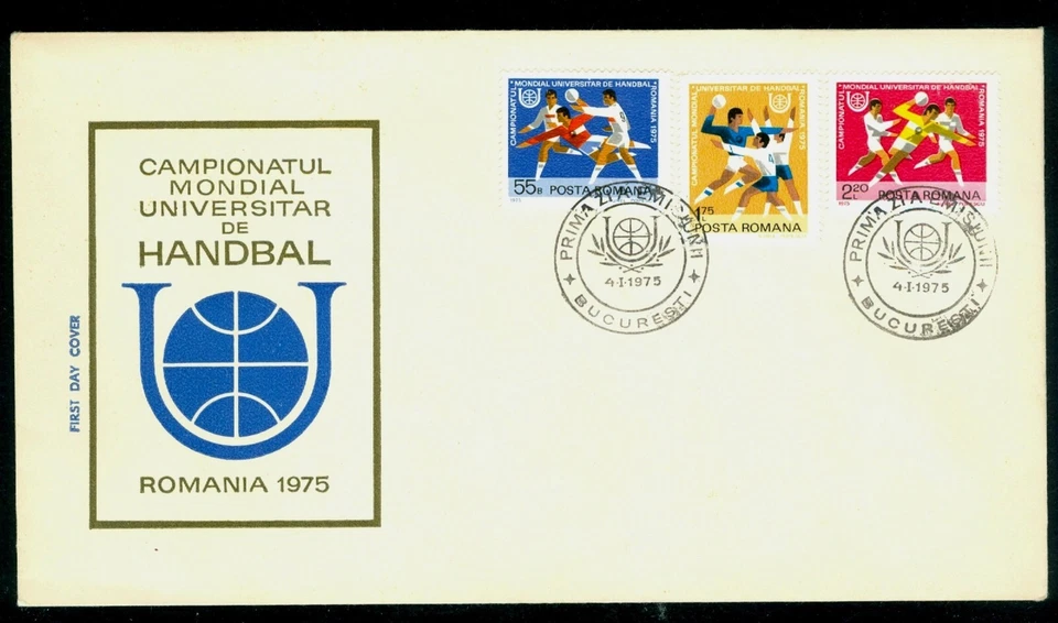 1975 Handball,Field Ball,World University Champs,Sport,Handball,Romania,3244,FDC - Image 1 of 1