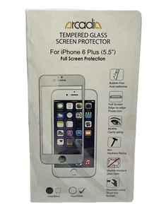 9H Tempered Glass Full Screen Protector For iPhone 6 Plus 5.5” CLEAR/WHITE | NEW - Picture 1 of 4