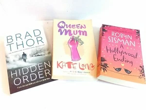 Fiction Novel 3 book lot Paperbacks Hidden Order, Queen Mum, Hollywood Ending - Picture 1 of 3