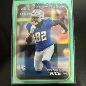 2024 Topps Chrome Football #241 Brenden Rice RC Teal Refractor /199 Chargers 🏈 - Picture 1 of 2