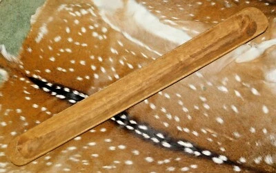 *Tazón de masa de madera tallada zanjadora de madera primitiva BAGUETTE rancho rústico 36-40" Foto 1 de 3