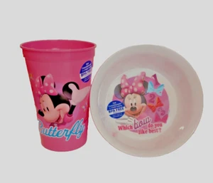 Disney Minnie Mouse bow snack cereal bowl water juice Tumbler Cup ZAK BPA FREE - Picture 1 of 6