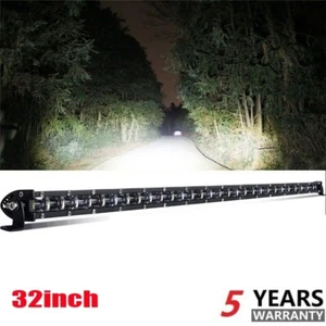 FIT 11-16 Ford F250 F350 F450 Pair 31'' Slim Single Row LED Light Bar Bumper - Picture 1 of 12