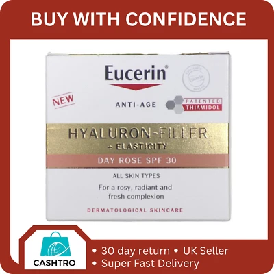 Eucerin Hyaluron Filler + Elasticity Day Rose SPF30 50ml (Brand New)