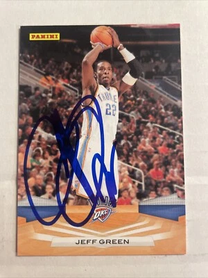 2009 Panini Jeff Green Autographed Card Oklahoma City Thunder #230 CB1513 - Image 1 of 2