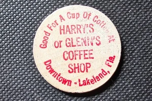 Cafetería vintage de madera níquel Harry or Glenns Lakeland Fla Red - Imagen 1 de 2