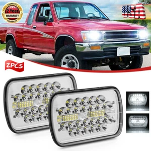 2PC 5x7" 7x6" LED Headlight Hi-Lo Beam For Toyota Pickup 1982-1995 Truck 4Runner - Picture 1 of 12