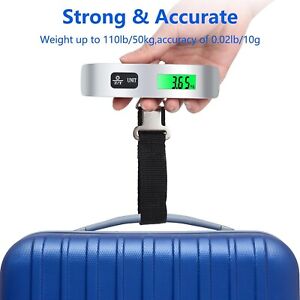 Digital Luggage Scale Portable Handheld Baggage Electronic Scale 110 lb Capacity