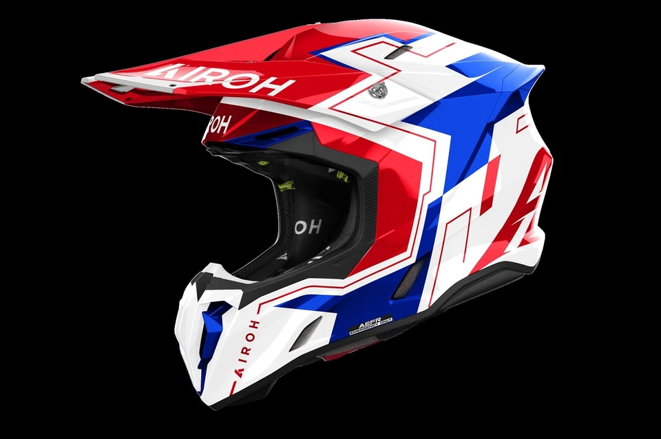 Airoh Twist 3 Dizzy Blue/Red Gloss Adult MX Helmet Motocross Off-Road Enduro