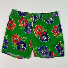 Polo Ralph Lauren mens Board Shorts 38 Vintage Hawaiian Floral Swim Trunks 7"