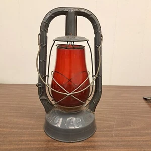 Vintage Dietz Monarch Lantern Red Glass Fitzall Globe N.Y. U.S.A - Picture 1 of 15