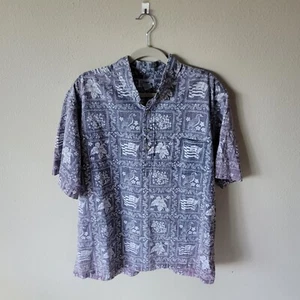 Vintage Reyn Spooner Aloha Hawaiihemd 1/4 Button Down XL Hawaii Flagge - Bild 1 von 4