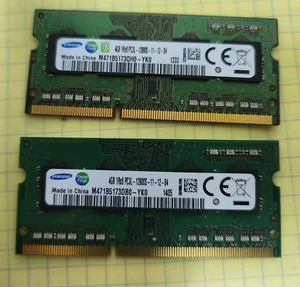 2xSamsung 4GB 1Rx8 PC3L-12800S Laptop Memory: M471B5173QH0-YK0, M471B5173DB0-YK0 - Picture 1 of 1