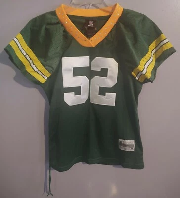 Camiseta deportiva auténtica Reebok Clay Matthews Green Bay Packers para mujer pequeña deslumbrada Foto 1 de 4