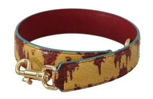 Dolce & Gabbana Yellow Red Leather Gold Tone Shoulder Strap - Picture 1 of 4