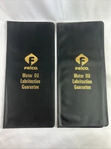 Felco Motor Oil Vinyl Pockets Set Of 2 Black Auto Repair Receipt File - Picture 1 of 5