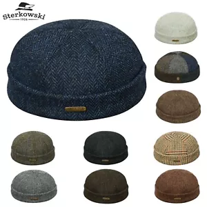 DOCKER Beanie Harris Tweed Wool Fisherman Winter Mariner Cap Handmade Sterkowski - Picture 1 of 25