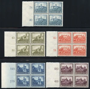 Dt. Reich 1932 ayuda de emergencia 474-478 bloques de borde/4 certificado fotográfico de lujo Schlegel BPP / 8 - Imagen 1 de 4