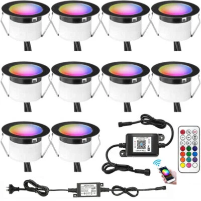 10X45MM RGB+Warm White WIFI Bluetooth Terrace LED Step Stair Decking Lights Lamp - Image 1 of 4