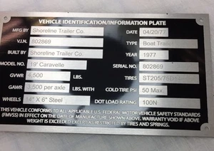 For DISPLAY Semi TRLR number Badge Emblem RESTORATION Personalized car hauler - Picture 1 of 10