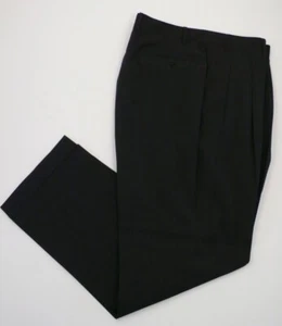Pantalones de lana con puños frontales plisados gris carbón gris carbón para hombre talla 36 ($550) - Imagen 1 de 7