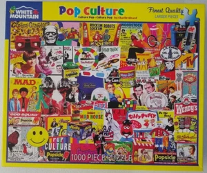 New 2017 WHITE MOUNTAIN Pop Culture 1000-PIECE PUZZLE 24” X 30” Larger Pieces - Picture 1 of 2