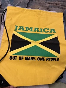 Jamaica Bag, Flag, Multi Purpose Canvas Drawstring Yellow - Picture 1 of 3