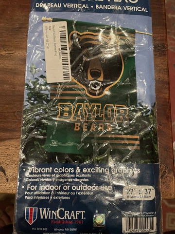 BAYLOR UNIVERSITY BEARS VERTICAL FLAG 27" X 37" ONE SIDED NEW Cover