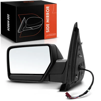Espejo retrovisor negro con ajuste de vidrio eléctrico y lámpara de charco para Ford Expedition 07-14 izquierda Foto 1 de 4