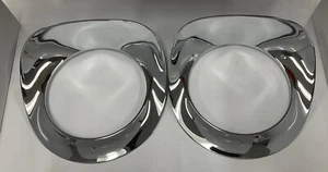 55 56 57 Chevy Chrome Headlight Bezels 3100 3200 Pair 1955-1957 Second Series - Picture 1 of 6