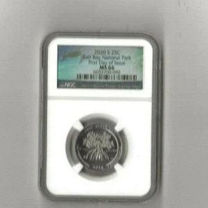 2020 s Salt River Bay quarter NGC MS 66 First Day of Issue - Picture 1 of 2