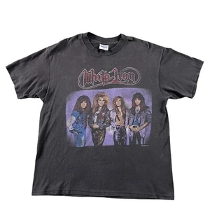 Vintage 1987 White Lion Rock N' Roar Tour Black T-Shirt Size Large - Picture 1 of 6