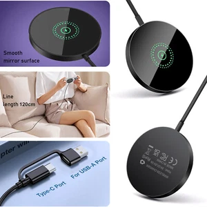 Wireless Magnetic Charger Fast Charging Pad For Apple iPhone 15 14 13 12 Series - Picture 1 of 19