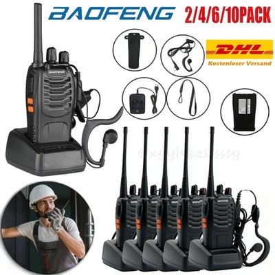 2-10X Baofeng Walkie Talkie BF-888S Sprechfunkgeräte Handfunkgerät 16Kanäle 5KM - Bild 1 von 4