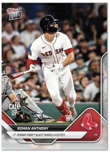 2025 Topps NOW Roman Anthony Call-Up Card # 396 Red Sox MLB Baseball PRESALE - Picture 1 of 2