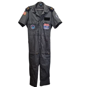 Toppmaster Vintage Men’s Lg EAA Warbirds Of America Flightsuit Gray T-34 42-44 - Picture 1 of 10