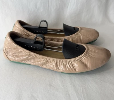 Sapatilhas de balé femininas Tieks by Gavrieli couro bege tamanho 8 - Imagem 1 de 4