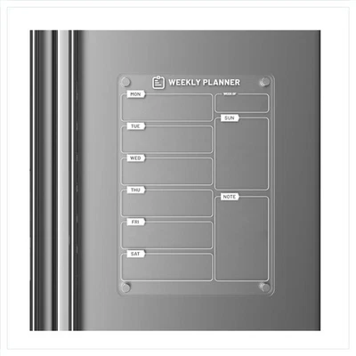 Transparenter Magnetischer Wochenplaner Acryl Glas 30x20 cm Haushalt - Bild 1 von 4