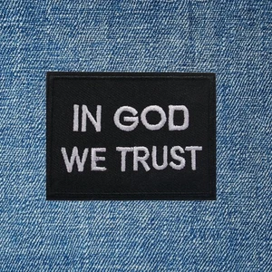 Parche In God We Trust Planchado Coser Bordado Fe Cristiana Aplique - Imagen 1 de 16