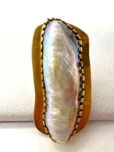 18K Gold Earring w/ Large Pearl - 5.52g - Picture 1 of 10