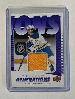 2023-24 Upper Deck Trilogy Owen Power Generations Game Used Jersey Relic #84/99! - Image 1 of 3