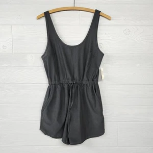 Abercrombie & Fitch Black Sleeveless Tie Waist Romper Womens Size Small NWT - Picture 1 of 11