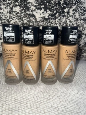 2 Pack Almay-Skin Perfecting-Comfort Matte Oil-Free Liquid Foundation #220 - Image 1 of 3