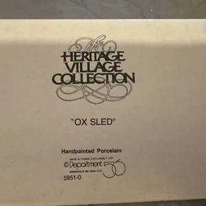 Department 56 Ox Schlitten 5951-0 Heritage Village Collection Zubehör in Box - Bild 1 von 4