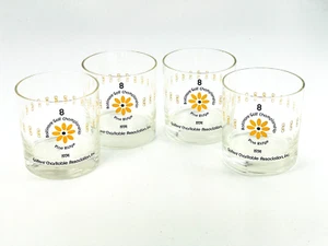 Vajilla de vidrio de 4 piezas vintage 1974 Baltimore Golf Championship Drinking Rocks - Imagen 1 de 10